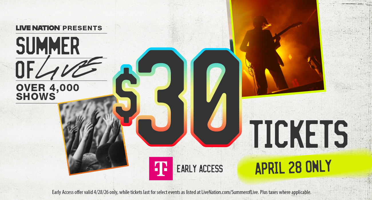Live Nation Summer of Live: $30 Ticket Offer